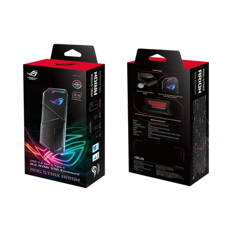 ASUS ROG Strix Arion M.2 USB 3.2 Drive Enclosure PCI Express NVMe Host Interface External (Black) — Being Shipped