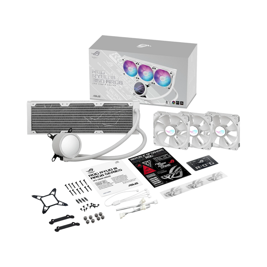 ASUS ROG RYUO III 360 ARGB All-in-One Liquid CPU Cooler (White) — Being Shipped