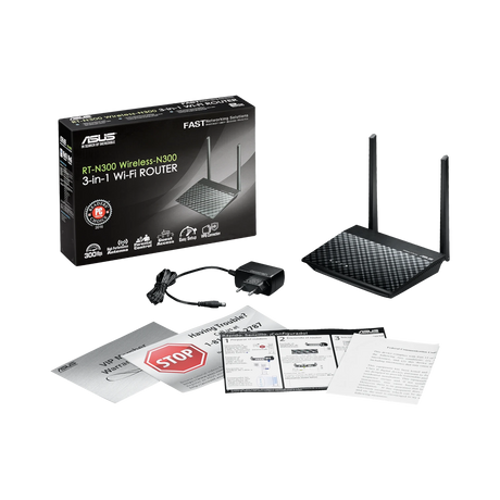 ASUS RT-N300 B1 N300 Wireless Single Band Fast Ethernet Router — Being Shipped