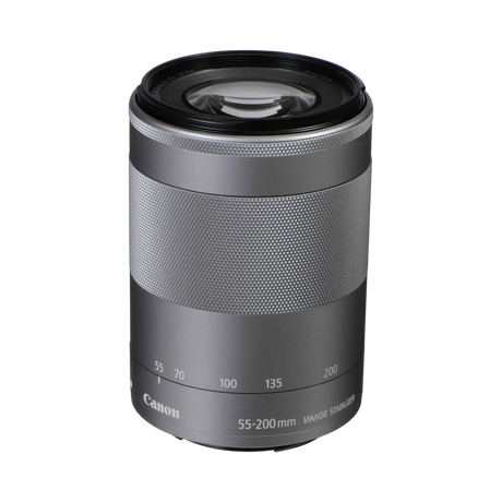 Canon EF-M 55-200mm f/4.5-6.3 IS STM Lens (Silver) — Being Shipped