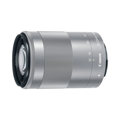 Canon EF-M 55-200mm f/4.5-6.3 IS STM Lens (Silver) — Being Shipped