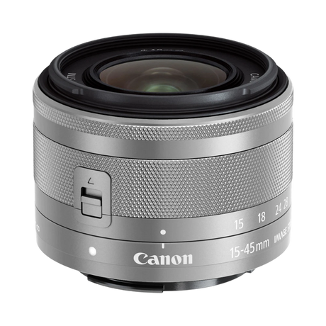 Canon EF-M 15-45mm f/3.5-6.3 IS STM Lens (Silver) — Being Shipped