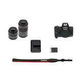 Canon EOS M50 Mark II Mirrorless Camera with 15-45mm and 55-200mm Lenses (Black) — Being Shipped