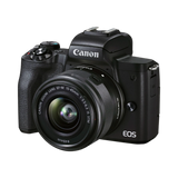 Canon EOS M50 Mark II Mirrorless Camera with 15-45mm and 55-200mm Lenses (Black) — Being Shipped