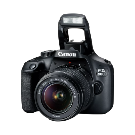 Canon EOS 4000D/Rebel T100 18.0MP Digital DSLR Camera with 18-55mm EF-S f/3.5-5.6 Lens — Being Shipped