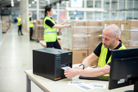 Brother High-Resolution Barcode Label Printer with 2-Key Control — Being Shipped