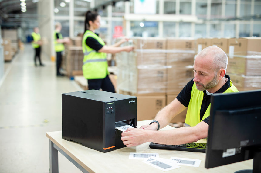 Brother High-Resolution Barcode Label Printer with 2-Key Control — Being Shipped