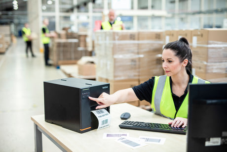 Brother High-Resolution Barcode Label Printer with 2-Key Control — Being Shipped