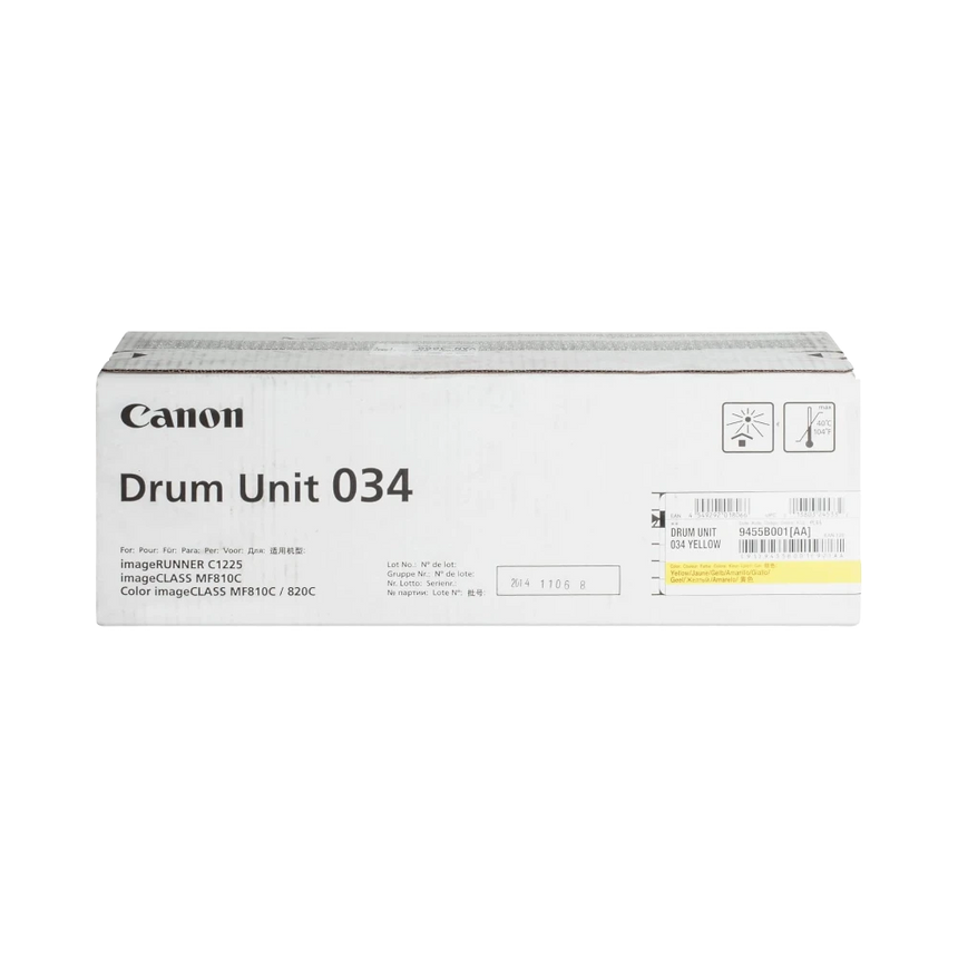 Canon 034 34,000 Pages Yellow Toner Drum Kit — Being Shipped