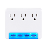 CyberPower P3WUH 3-Outlet Adapter with Backlit USB (Tamper-Resistant) — Being Shipped