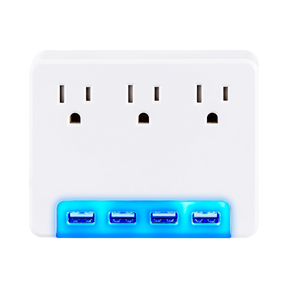 CyberPower P3WUH 3-Outlet Adapter with Backlit USB (Tamper-Resistant) — Being Shipped