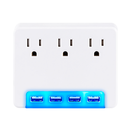 CyberPower P3WUH 3-Outlet Adapter with Backlit USB (Tamper-Resistant) — Being Shipped