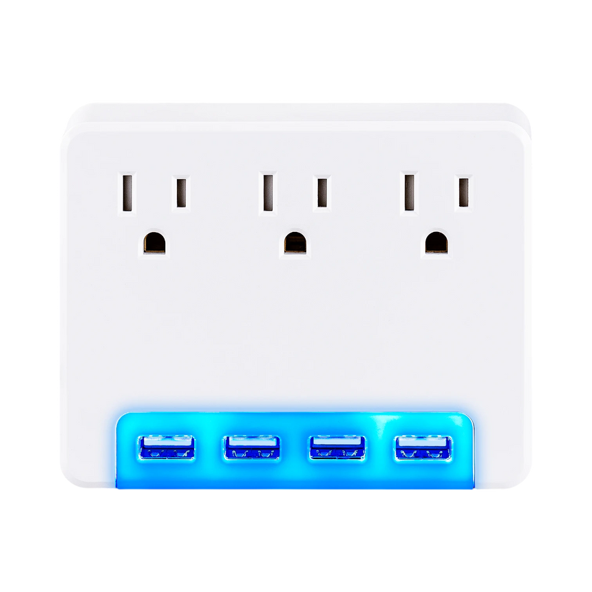 CyberPower P3WUH 3-Outlet Adapter with Backlit USB (Tamper-Resistant) — Being Shipped