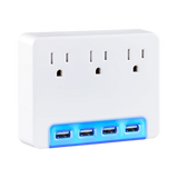 CyberPower P3WUH 3-Outlet Adapter with Backlit USB (Tamper-Resistant) — Being Shipped