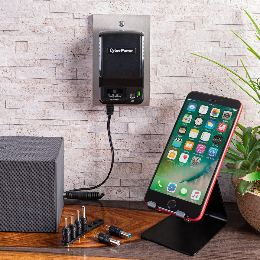 CyberPower 1300 mAh Universal Power Adapter and 2.1A USB Charger — Being Shipped
