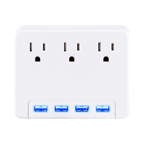 CyberPower P3WU 3-Outlet Adapter with Backlit USB — Being Shipped