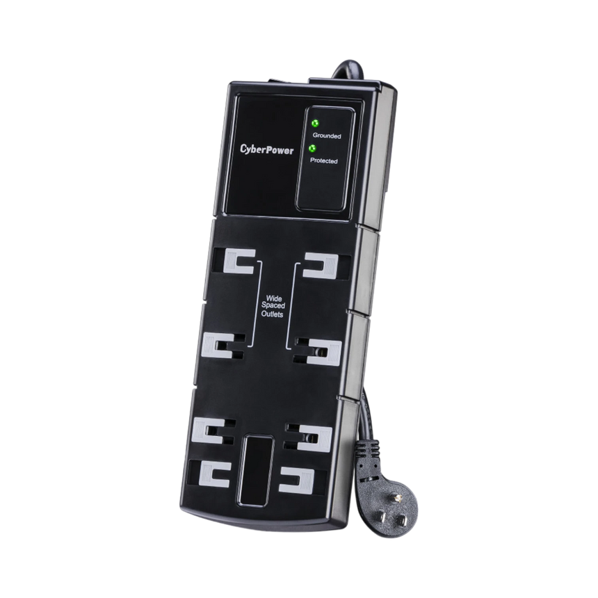 CyberPower CSB806 8-Outlet Essential Series Surge Protector (Black) — Being Shipped