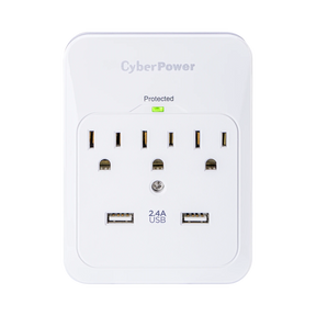 CyberPower Pro 3-Outlet/Dual USB Surge Protector — Being Shipped