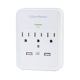 CyberPower Pro 3-Outlet/Dual USB Surge Protector — Being Shipped