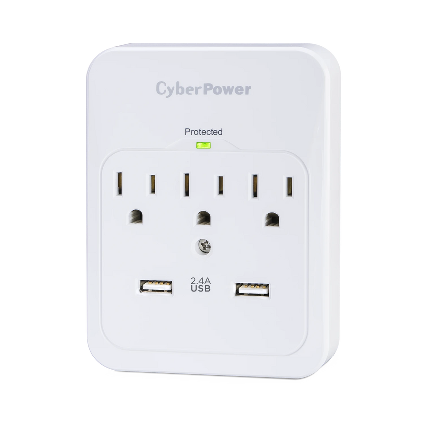CyberPower Pro 3-Outlet/Dual USB Surge Protector — Being Shipped