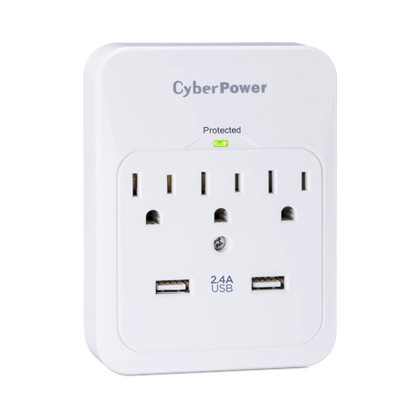 CyberPower Pro 3-Outlet/Dual USB Surge Protector — Being Shipped