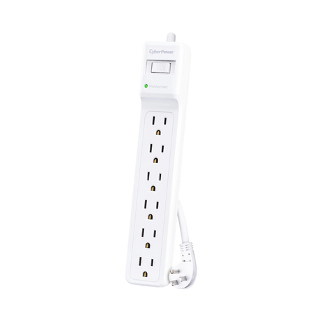 CyberPower B615 6-Outlet Essential Surge Protector (White) — Being Shipped