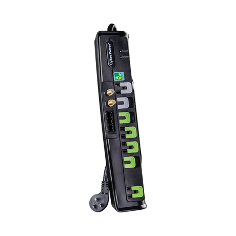 CyberPower 2250J Surge Protector with 7 Outlets 6ft Cord 125V & 45 Degree Offset Plug NEMA 5-15P — Being Shipped
