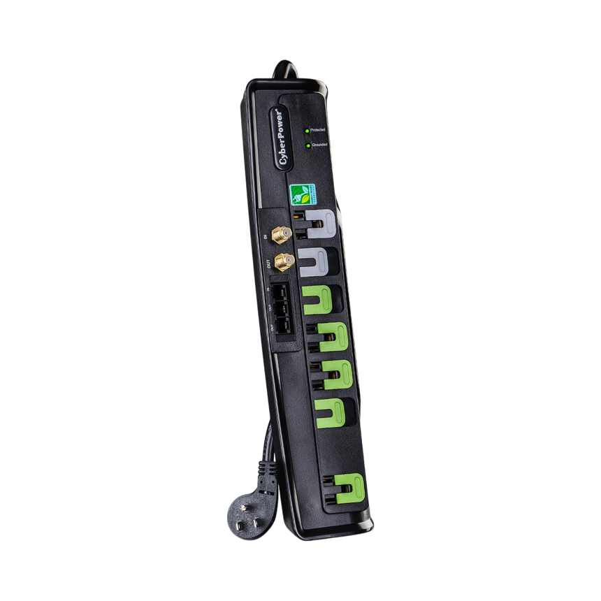 CyberPower 2250J Surge Protector with 7 Outlets 6ft Cord 125V & 45 Degree Offset Plug NEMA 5-15P — Being Shipped