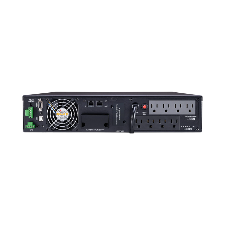 CyberPower Smart App Online Series 2 RU Rack/Tower Sine Wave Double-Conversion UPS (1,500VA / 1,350W) — Being Shipped