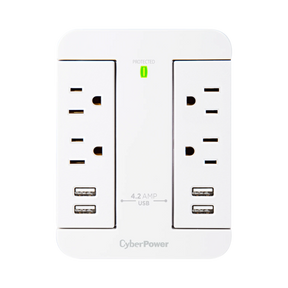 CyberPower P4WSU 4-Outlet Home Office Surge Protector with USB (125V) — Being Shipped
