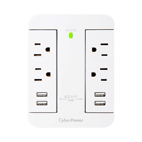 CyberPower P4WSU 4-Outlet Home Office Surge Protector with USB (125V) — Being Shipped