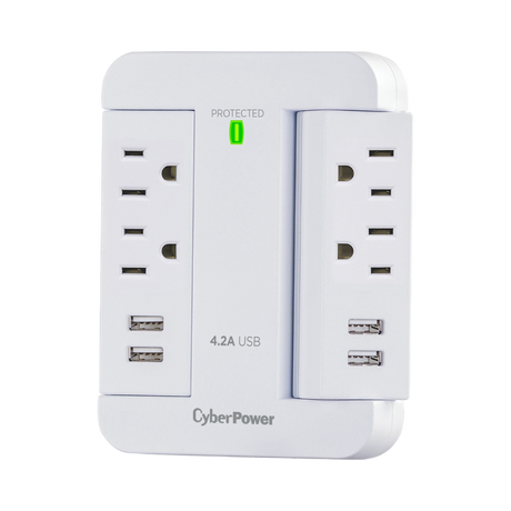 CyberPower P4WSU 4-Outlet Home Office Surge Protector with USB (125V) — Being Shipped