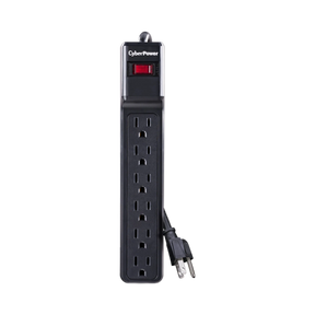 CyberPower CSB6012 6-Outlet Essential Series Surge Protector (Black) — Being Shipped