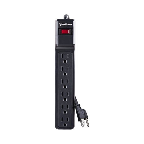 CyberPower CSB6012 6-Outlet Essential Series Surge Protector (Black) — Being Shipped