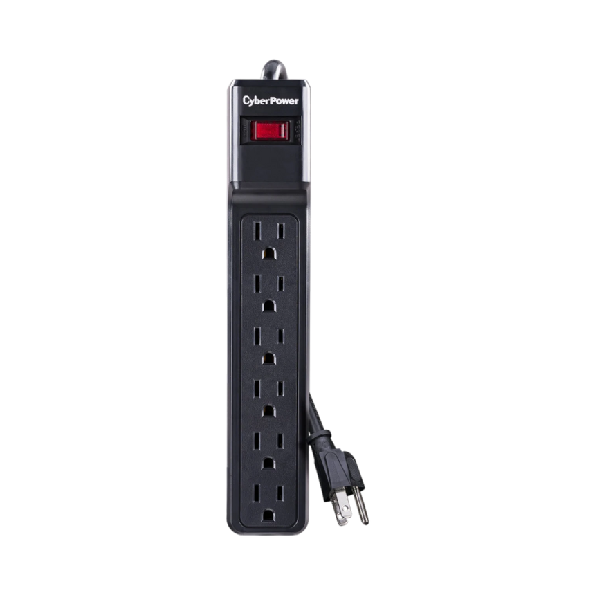 CyberPower CSB6012 6-Outlet Essential Series Surge Protector (Black) — Being Shipped
