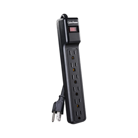CyberPower CSB6012 6-Outlet Essential Series Surge Protector (Black) — Being Shipped