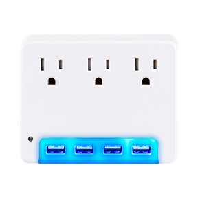 CyberPower P3WUN 3-Outlet Adapter with Backlit USB (Tamper-Resistant/Night Light) — Being Shipped