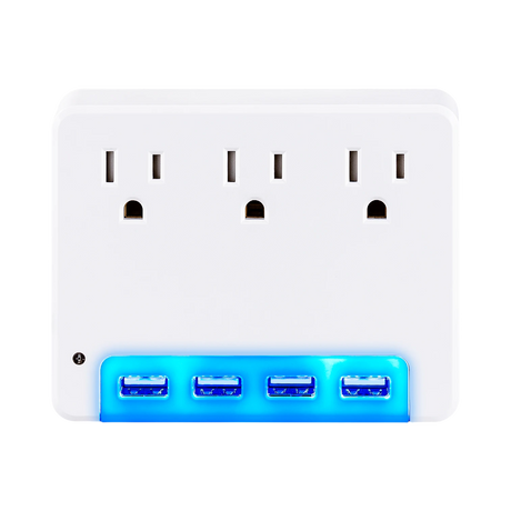 CyberPower P3WUN 3-Outlet Adapter with Backlit USB (Tamper-Resistant/Night Light) — Being Shipped
