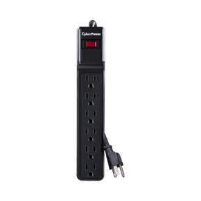 CyberPower CSB606 6-Outlet Essential Series Surge Protector (Black) — Being Shipped