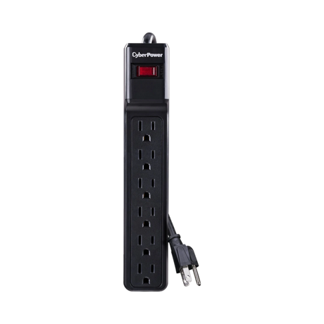 CyberPower CSB606 6-Outlet Essential Series Surge Protector (Black) — Being Shipped