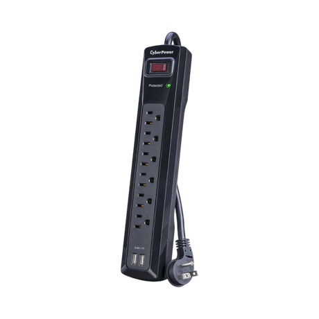 CyberPower Pro Series 6-Outlet and Dual USB 2.1A Surge Protector — Being Shipped