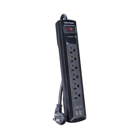 CyberPower Pro Series 6-Outlet and Dual USB 2.1A Surge Protector — Being Shipped