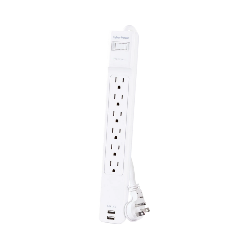 CyberPower CSP606U42A 6-Outlet Professional Surge Protector with Two USB Charging Ports — Being Shipped