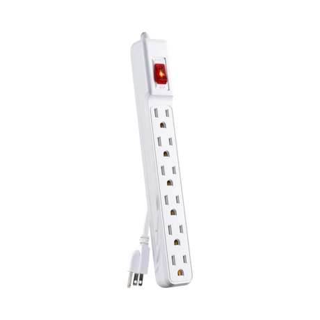 CyberPower GS60304 6-Outlet Power Strip (White) — Being Shipped