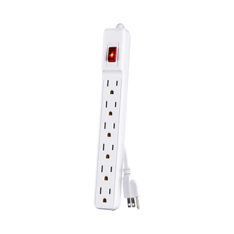 CyberPower GS60304 6-Outlet Power Strip (White) — Being Shipped