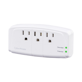 CyberPower Essential 3-Outlet Wall Tap Surge Protector (900 J, White) — Being Shipped