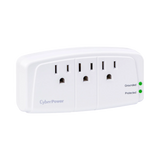 CyberPower Essential 3-Outlet Wall Tap Surge Protector (900 J, White) — Being Shipped