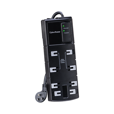 CyberPower CSB808 8-Outlet Essential Series Surge Protector (Black) — Being Shipped