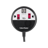 CyberPower 160W Car Power Inverter with 2 Outlets & 2 USB ports (Black/Red) — Being Shipped