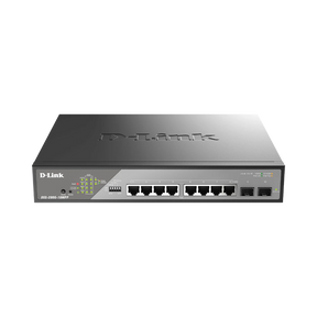 D-Link DSS-200G Ethernet Switch DSS-200G-10MPP, 8-Port Gigabit Ethernet Network PoE, 2 SFP Slots — Being Shipped